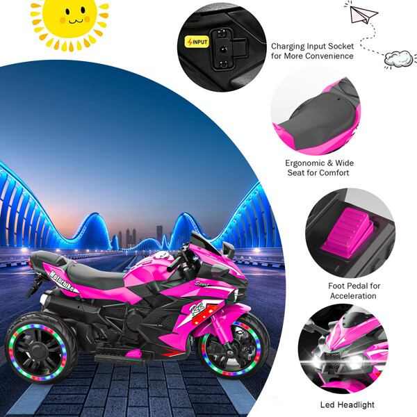 2025 Kids Ride On Dirt Bike 12V Electric Motorcycle 3 Wheels Light Music Xmas