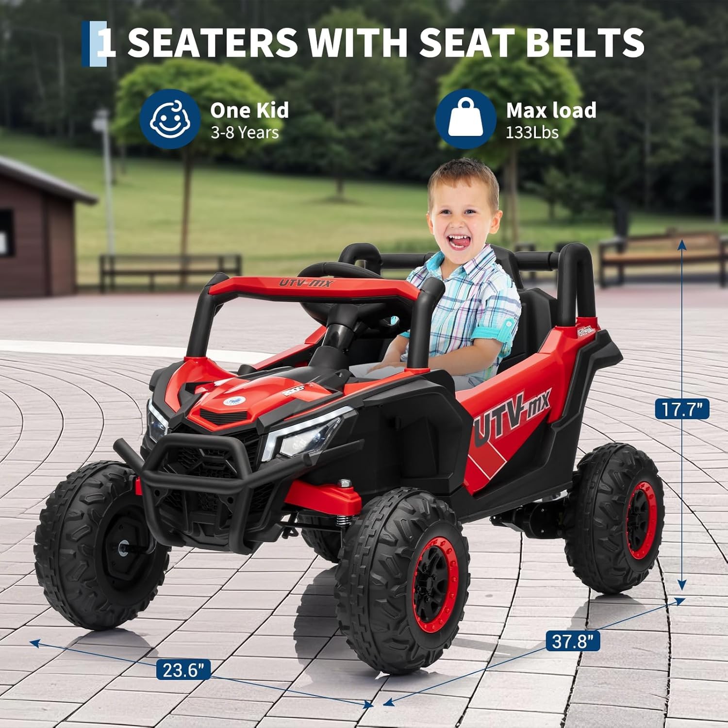 12V Kids Ride On Car UTV Truck Remote Control 4WD/2WD Electric Vehicle w/ Music