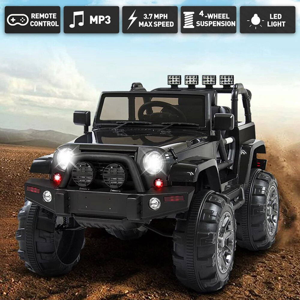 12V Kids Ride On Car 2 Seater Electric Vehicle Toy Truck Jeep MP3 Remote Control