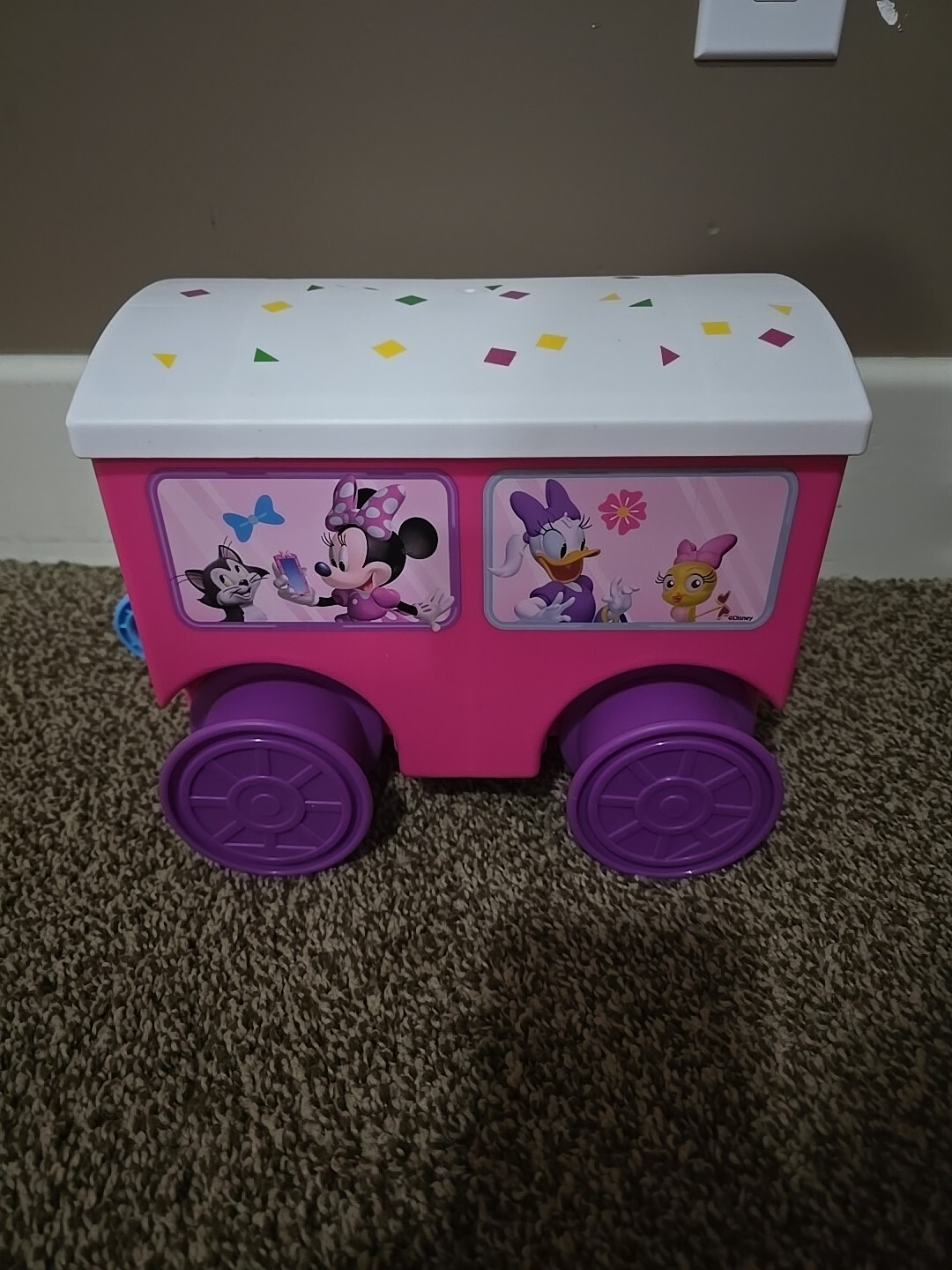 Kiddieland Minnie Ride-On Train with Caboose and Track Large