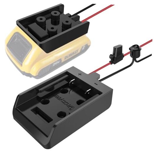 Power Wheel Adapter with Fuse & Switch, Secure Battery Adapter for 20V-1 Pack