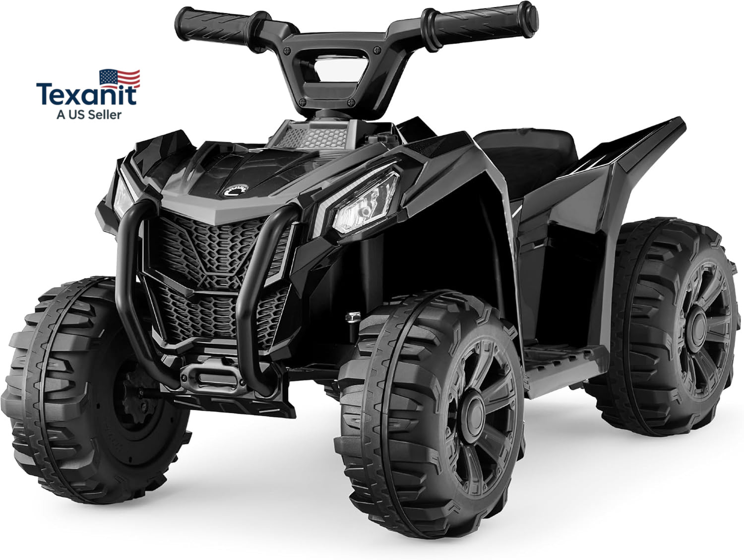 6V Kids Ride on Toy, 4-Wheeler Quad ATV Play Car W/ 1.8MPH Max Speed, Treaded Ti