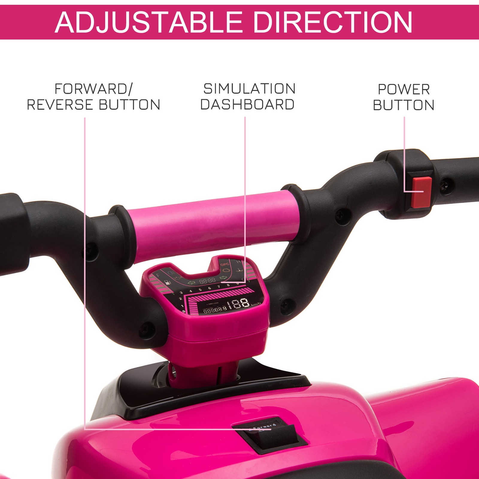 6V Kids Electric Ride on Car with Big Wheels 18-36 Months Old Pink