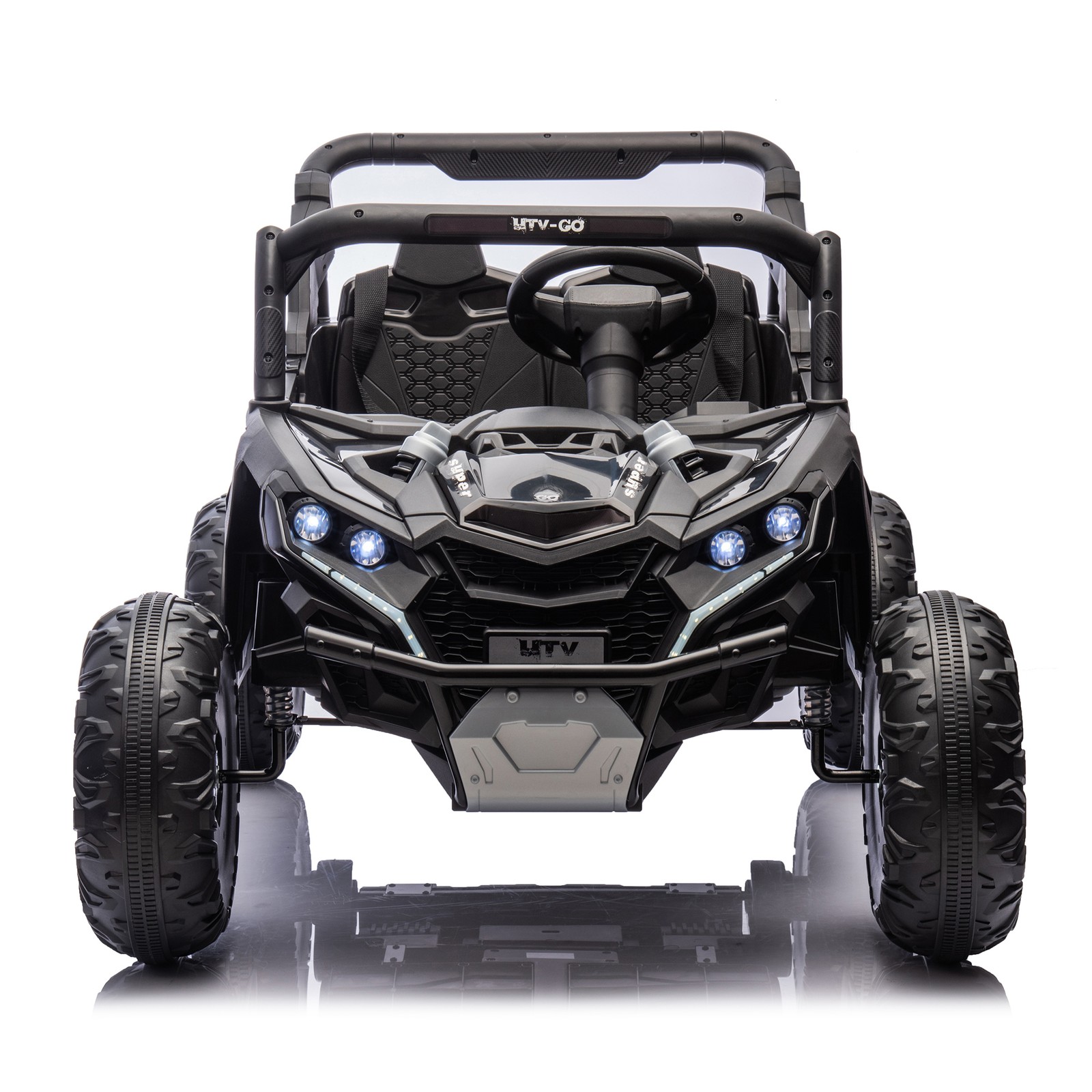 Black 24V Kids Electric Car 2 Seater Ride on Toy Battery Power w/ Parent Remote