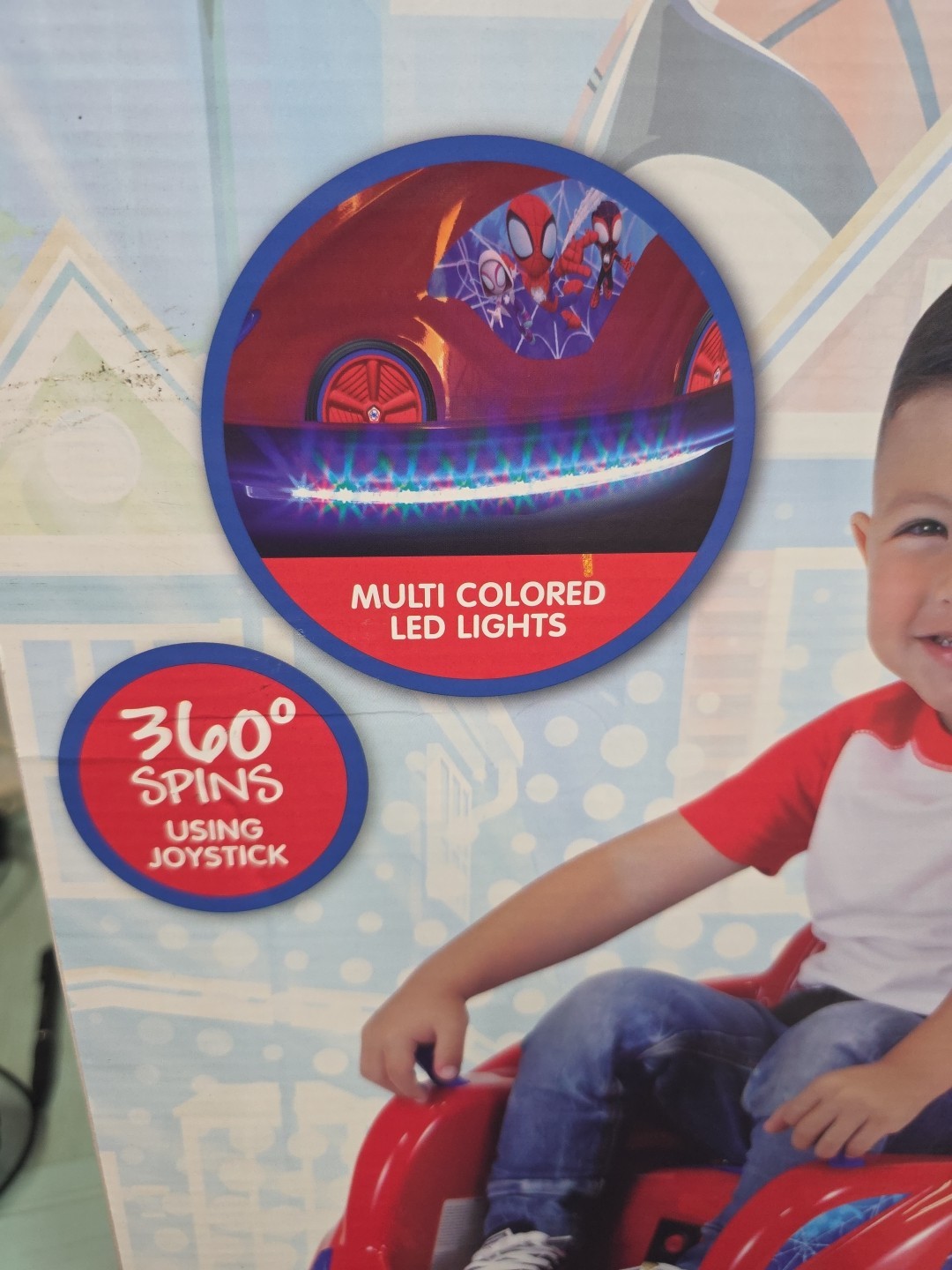 Spidey And His Amazing Friends Bumper Car Ride On 6 Volt NIB Marvel Disney Junio