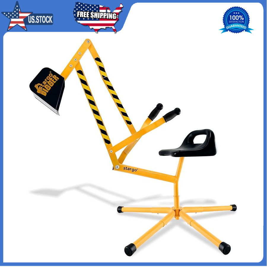 Stargo Sand Digger Kids Excavator Ride on Toy, Beach Toys Outdoor Sandbox Toy