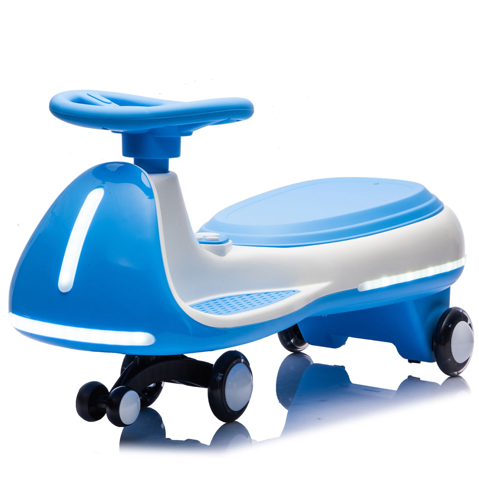 12V Electric Ride On Wiggle Car for Kids Rechargeable Battery LED Lights