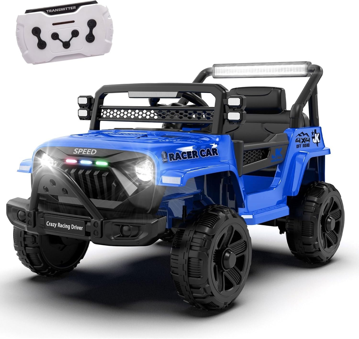 12V Electric Car Ride On Truck for Kids w/ Remote, Powered Wheels Toys, Blue