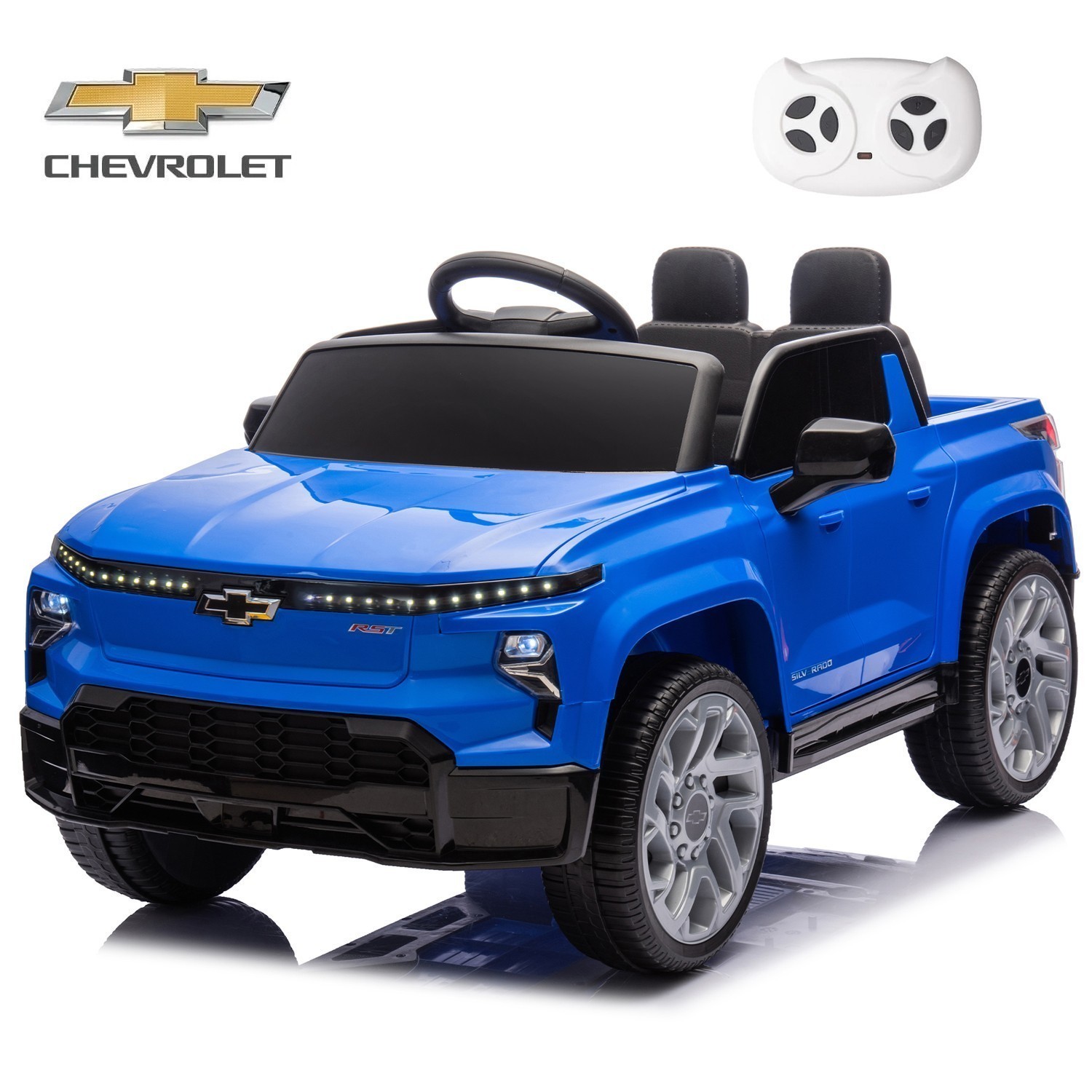 Licensed Chevrolet Silverado Kids Ride on Truck with Remote Electric Car Toy