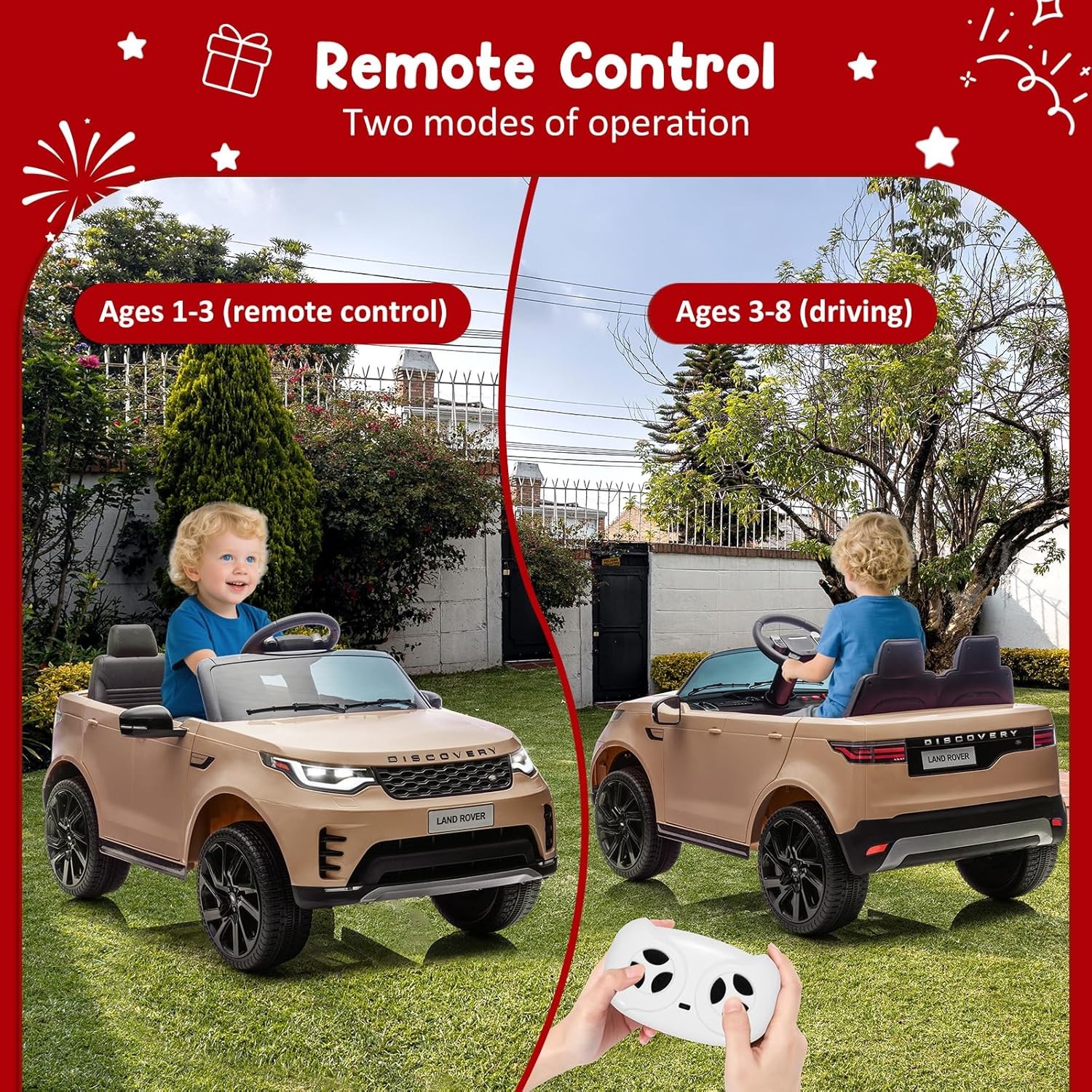 12V Land Rover Licensed Electric Car for Kids Parental Remote Fun Outdoor Toy