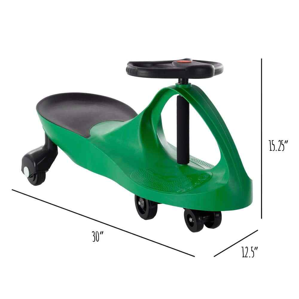 Kids’ Zigzag Ride on Car Toy No Batteries for Boys & Girls 3 yrs and up, Green