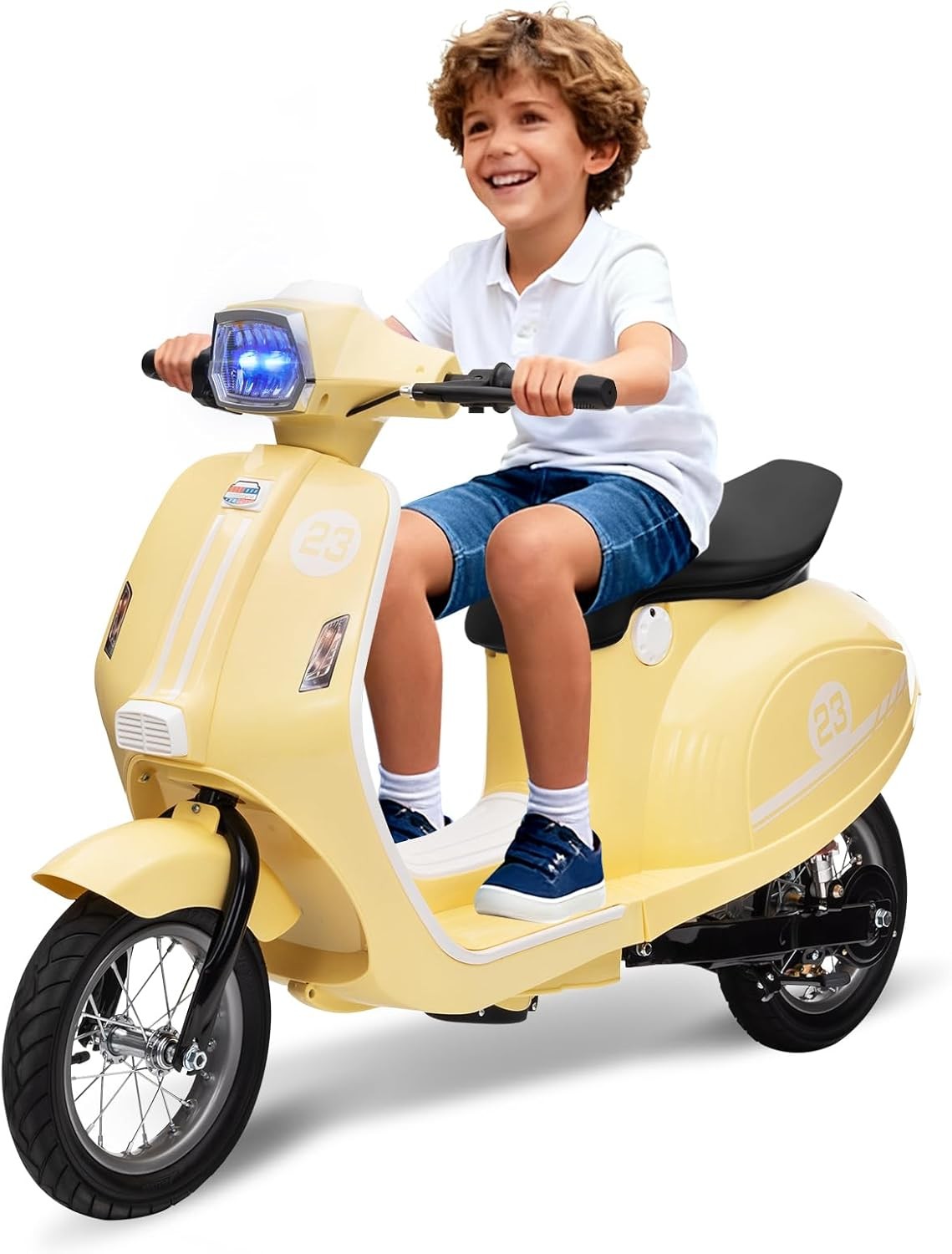 Electric Kids Motorcycle 24V, 350W Motor, Waterproof,12″ Pneumatic Tires,Ages 8+