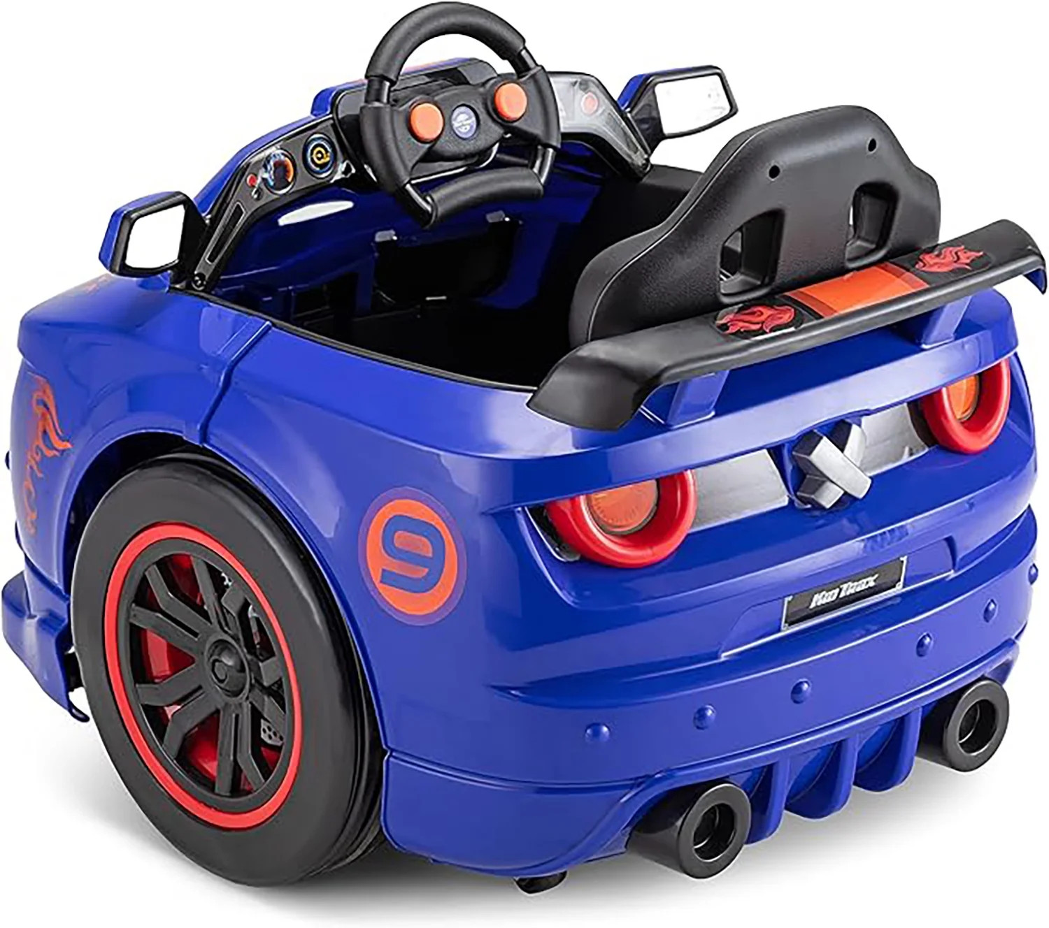 Kid Trax Blue Dizzy Racers 6V Ride-On Car with 360 Spin for Ages 2-5