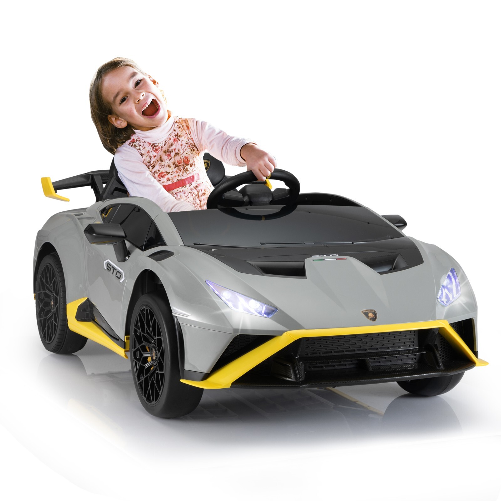 24V TOBBI Kids Electric Ride On Car Licensed Lamborghini STO W/ 360° Drifting