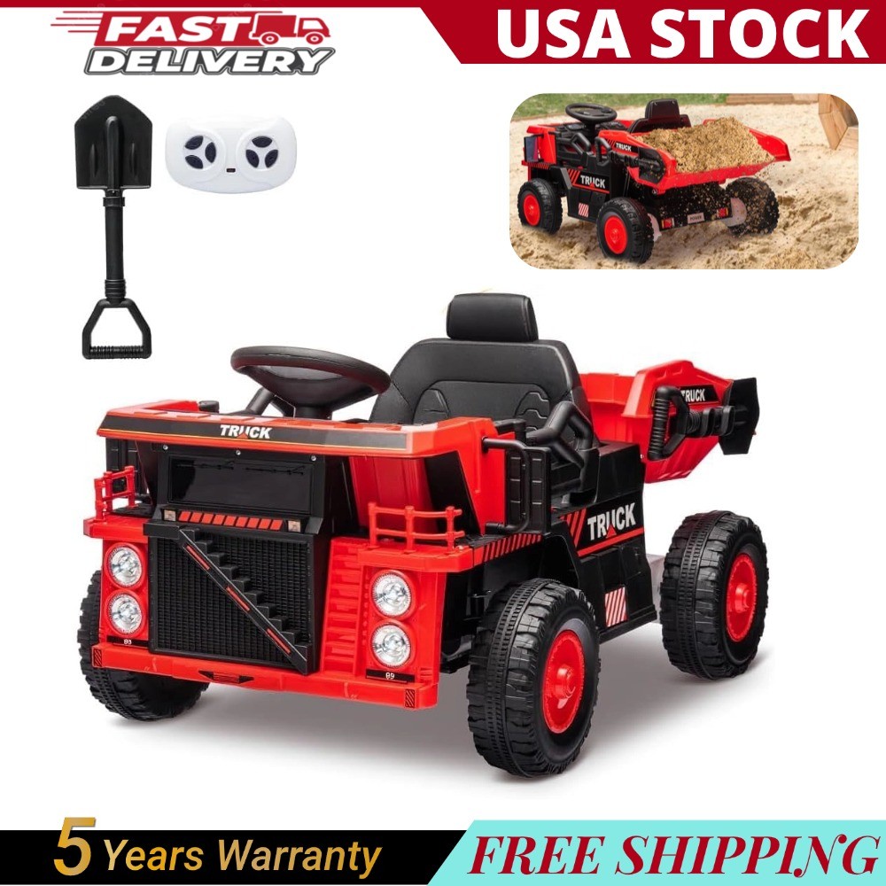 12V Electric Kid Car Dual Remote Control 35W Motors Ride On Truck Toy Music