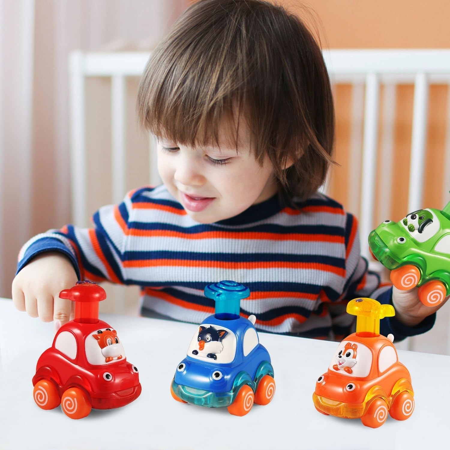 Press & Go Animal Cars for Toddlers – Safe and Educational Fun for Ages 1-3
