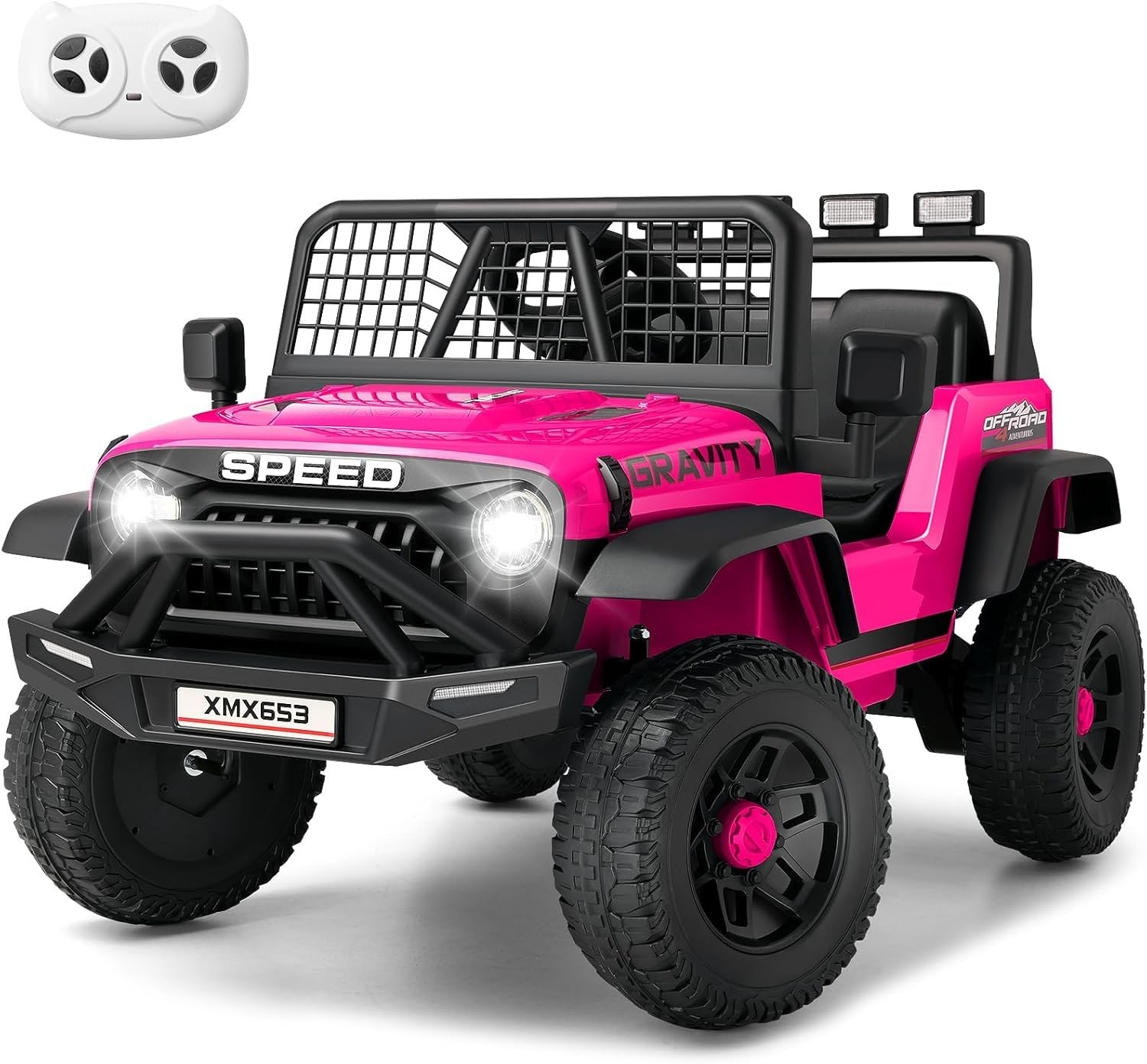 24V Ride on Car with Remote Control Toddler Electric Car 2×100W Strong Motors-