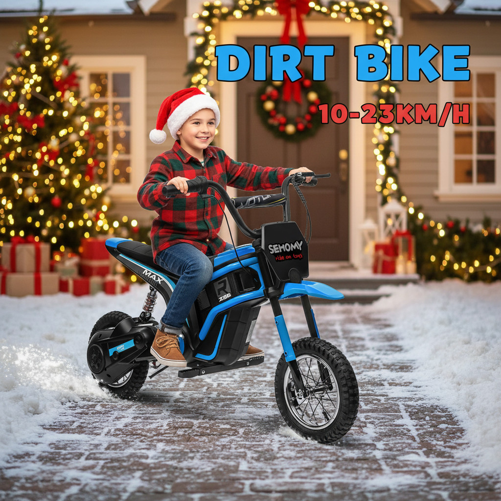 24V 350W Electric Dirt Bike Off-Road Motorcycle For 8+ Kids Motor Pneumatic Tire