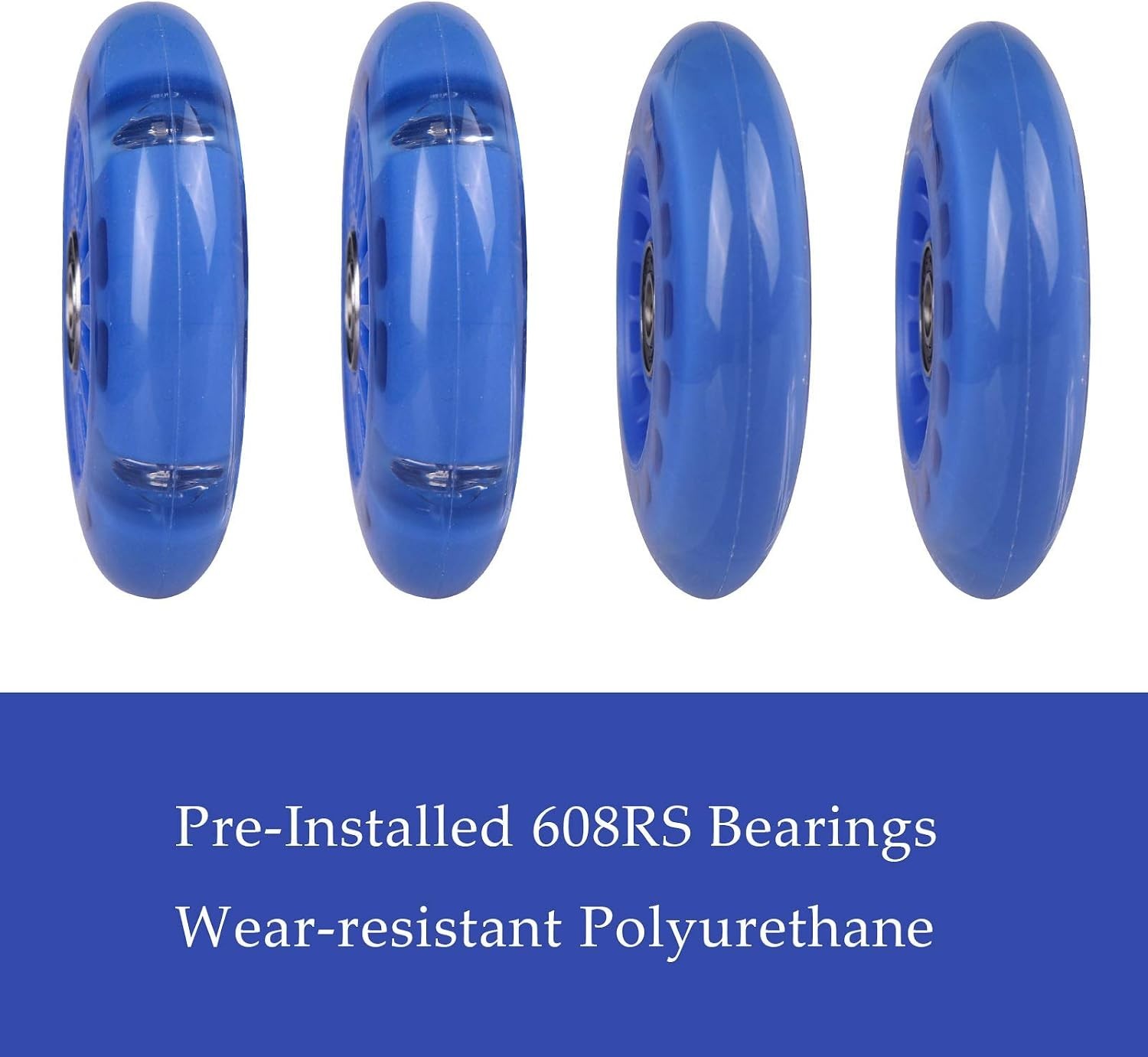 5-Inch Polyurethane Replacement Wheels for Ride-On Toys – Dark Blue