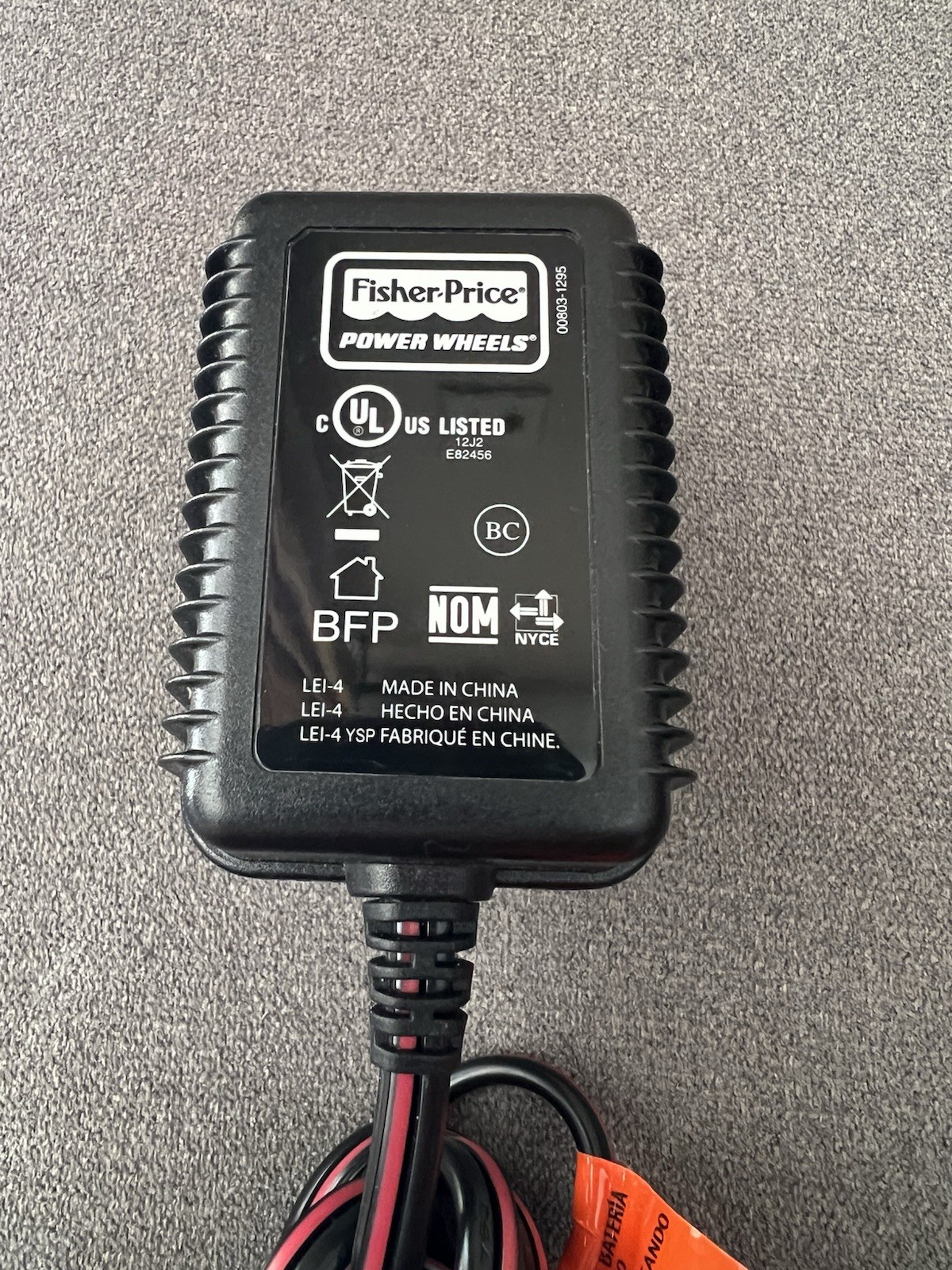 🇺🇸Genuine Fisher Price Power Wheels AC/DC Adapter Charger Cord 00801-1778🇺🇸