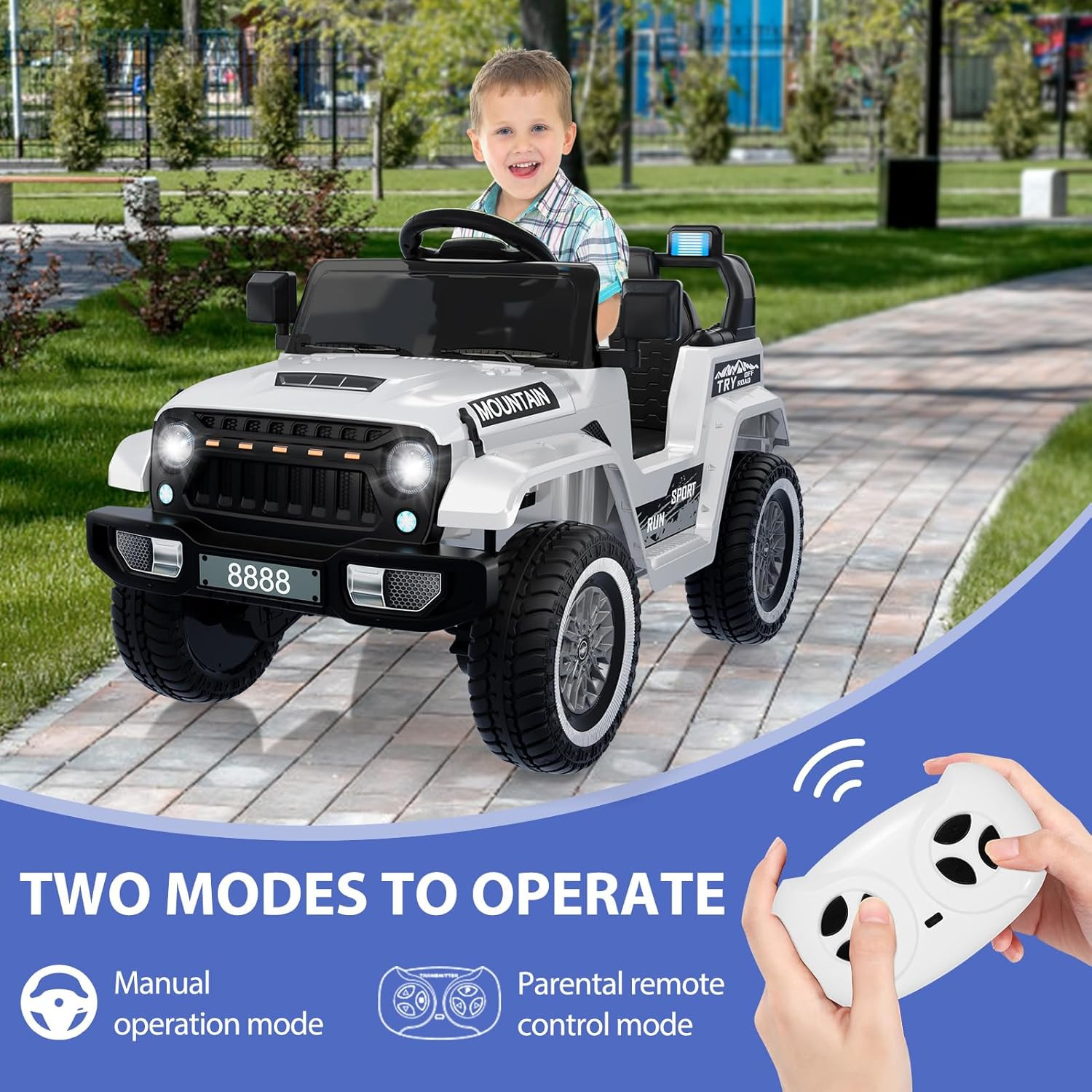 12V Kids Ride on Truck Car, Battery Powered Electric Vehicle Toy W/Parent Remote