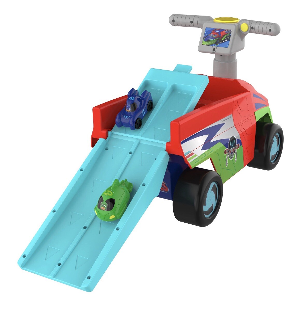PJ Masks Seeker Ride On with 2 Mini Vehicles and Sounds for Kids 1-3 Years – NEW