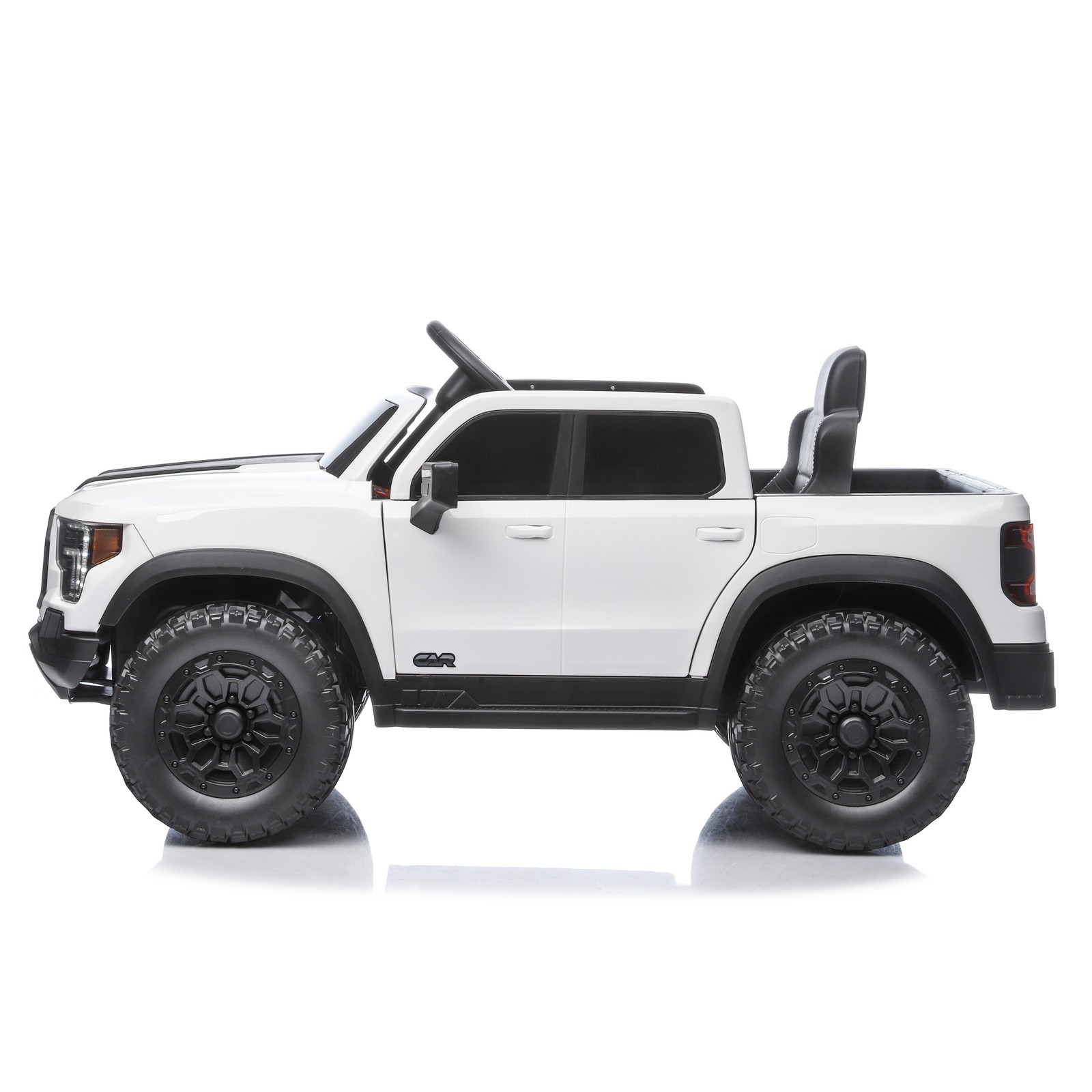12V Kids Ride-On Car Remote Control, 4-Wheel Shock Absorption 3-6 Years White