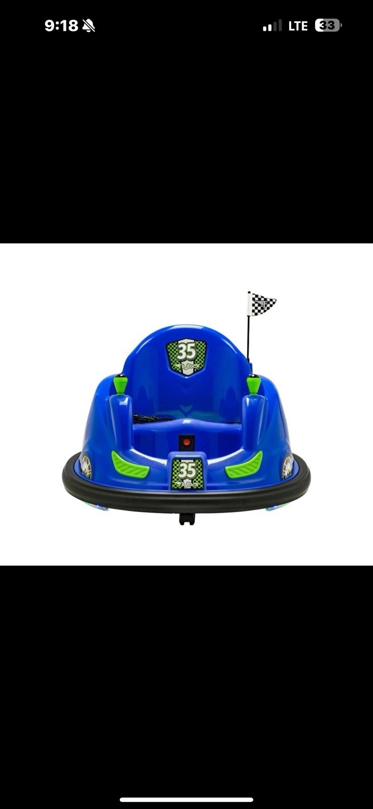 Flybar 6V Battery Powered Ride On Bumper Car W/Fun LED Lights – Blue – New