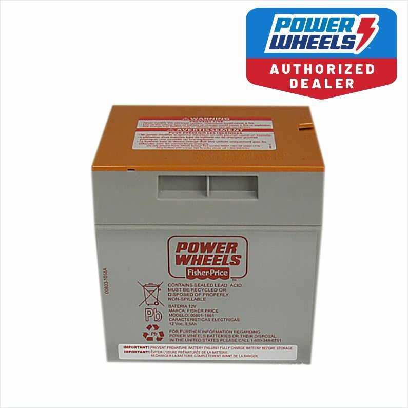 Power Wheels ORANGE Gray Jeep Hurricane 12V Battery Orange 9.6 AH Genuine
