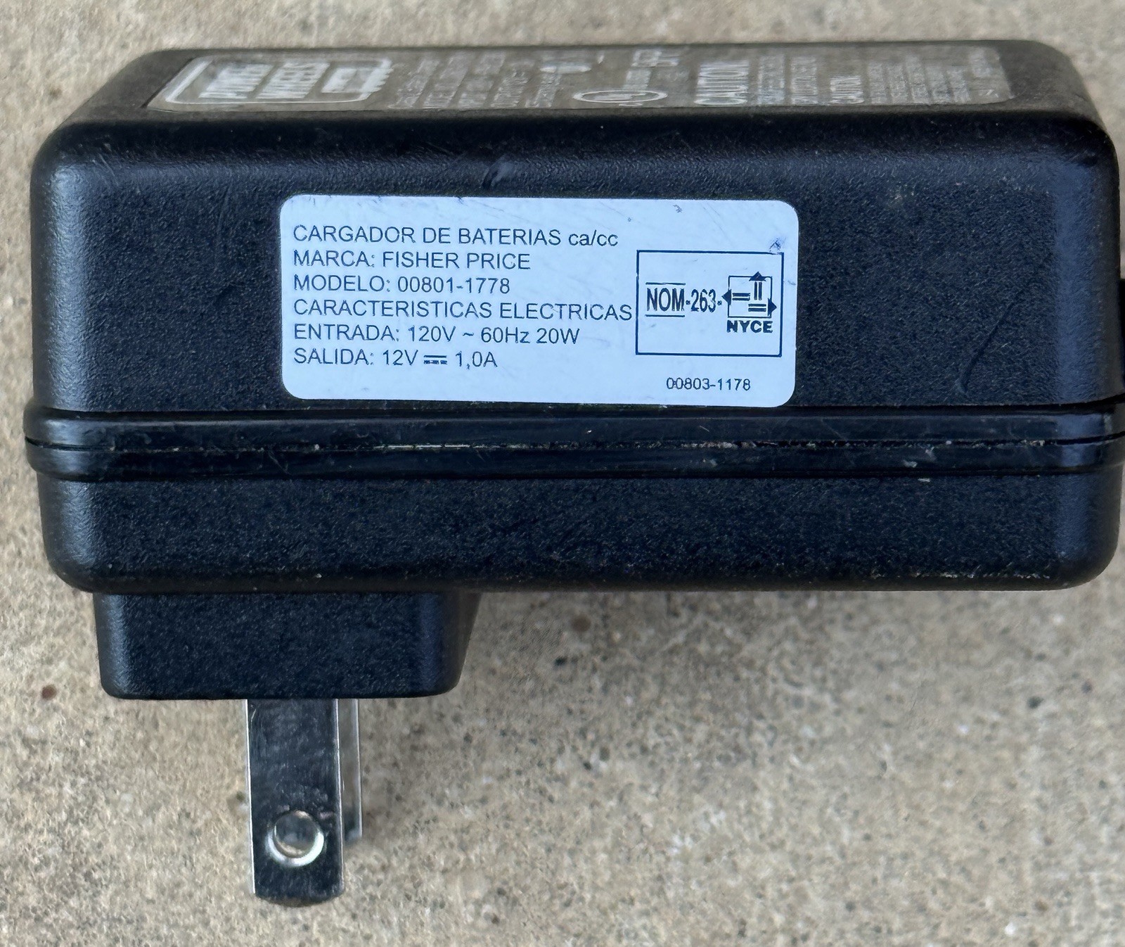 Power Wheels 12V Gray Battery 00801-0638 + 12 VOLT Charger Fisher Price Genuine