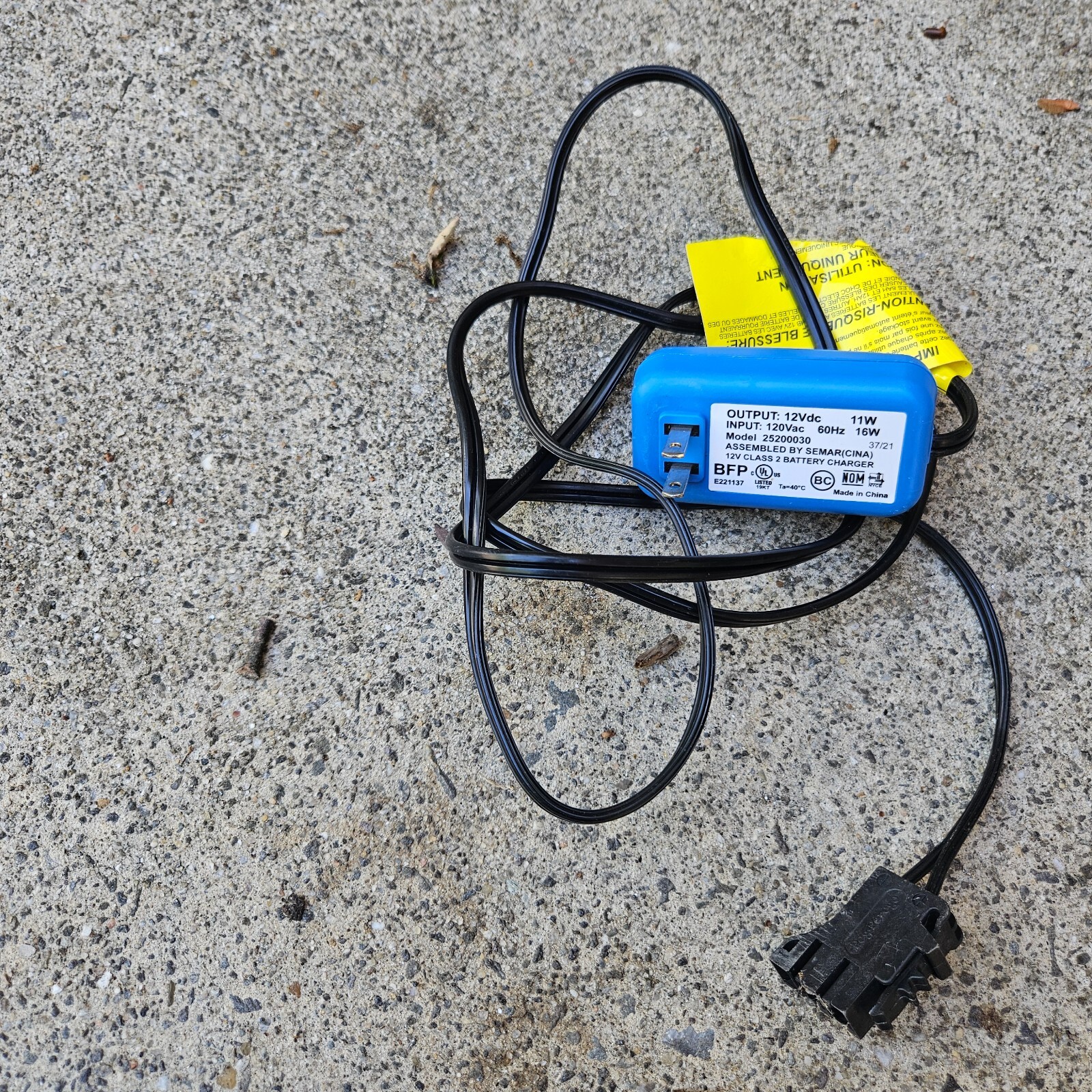 BATTERY CHARGER John Deere Ground Force Toy Tractor | Peg Perego | Genuine Parts