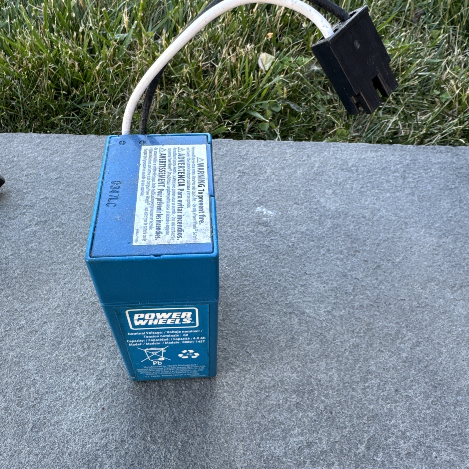 Power Wheels 6V Battery Model 00801-1457