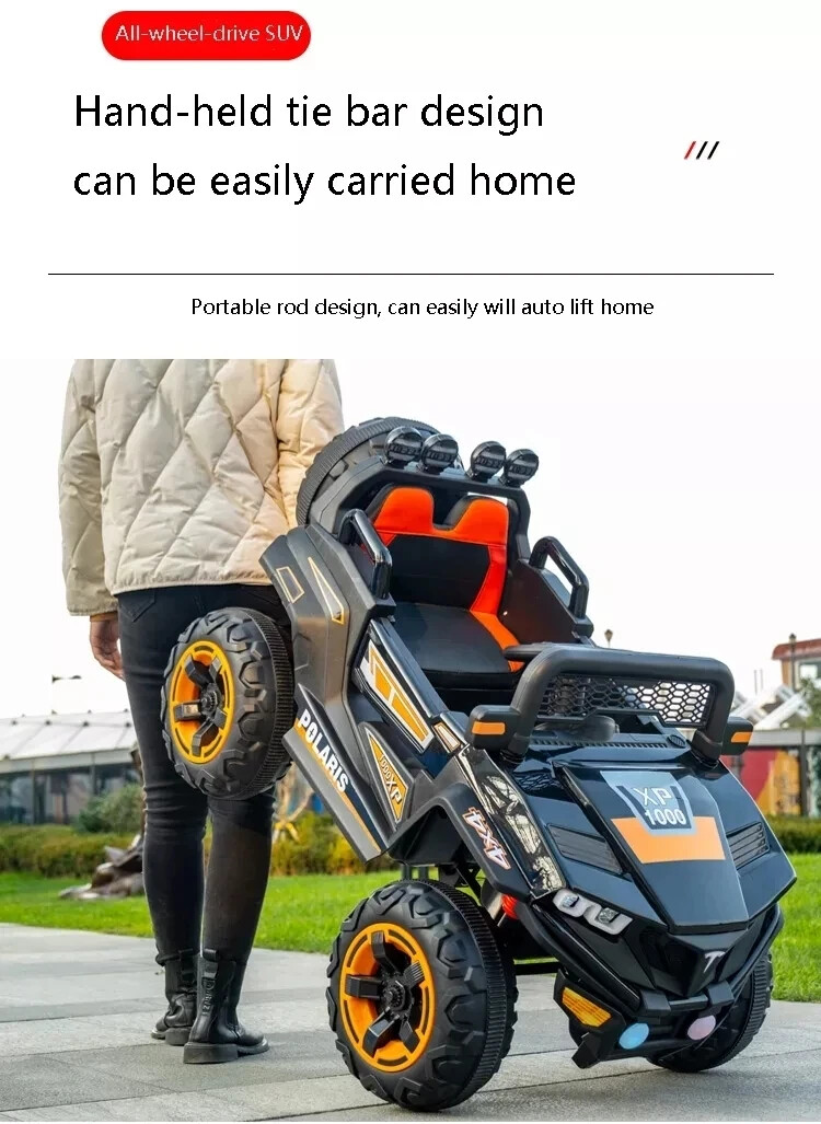 Electric Ride on Car 4 Wheels Motors Car with Music Lights Electric Car for Kid