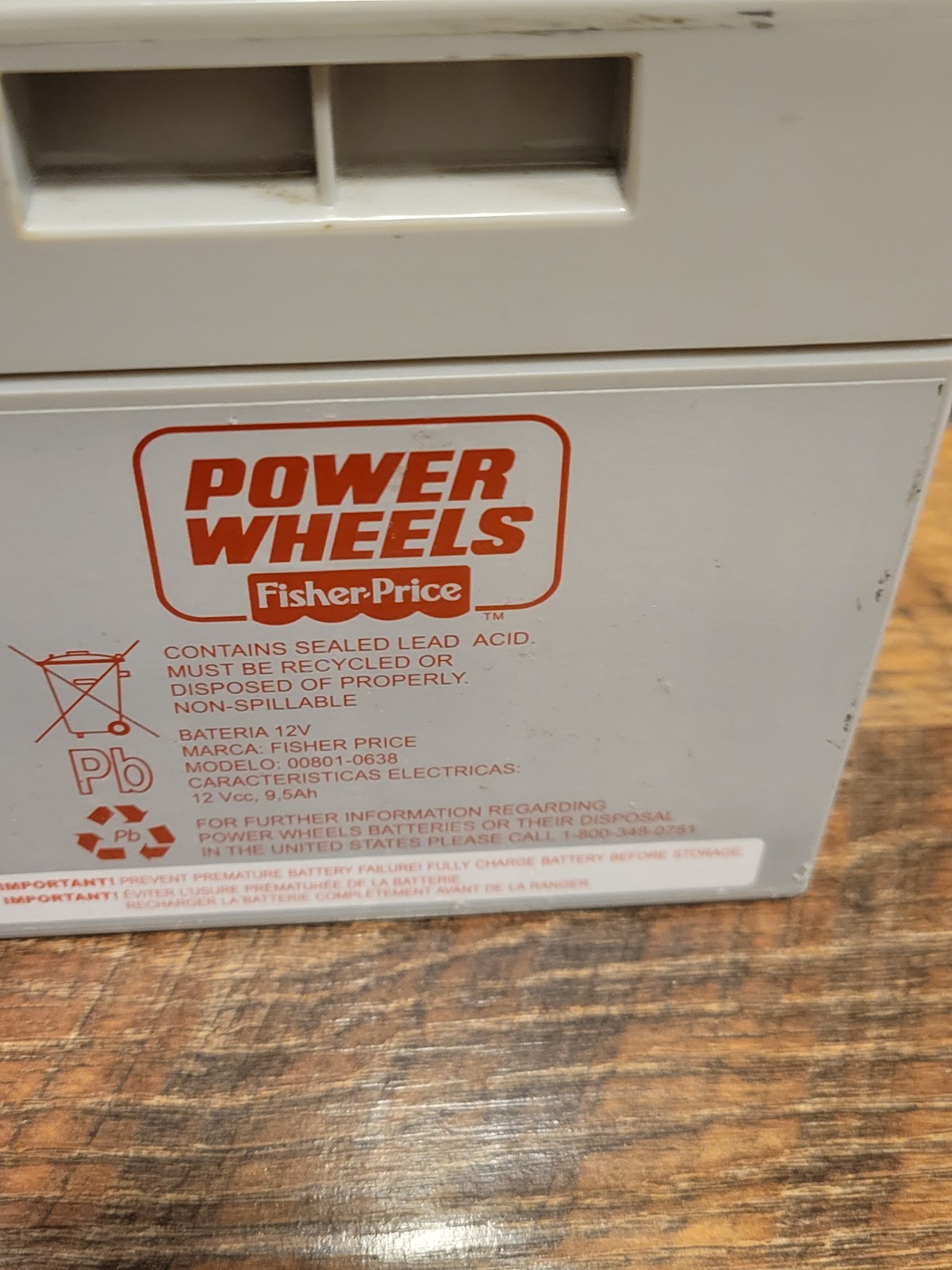 Power Wheels Gray Battery 12 Volt Expires June 2021 original Box Untested