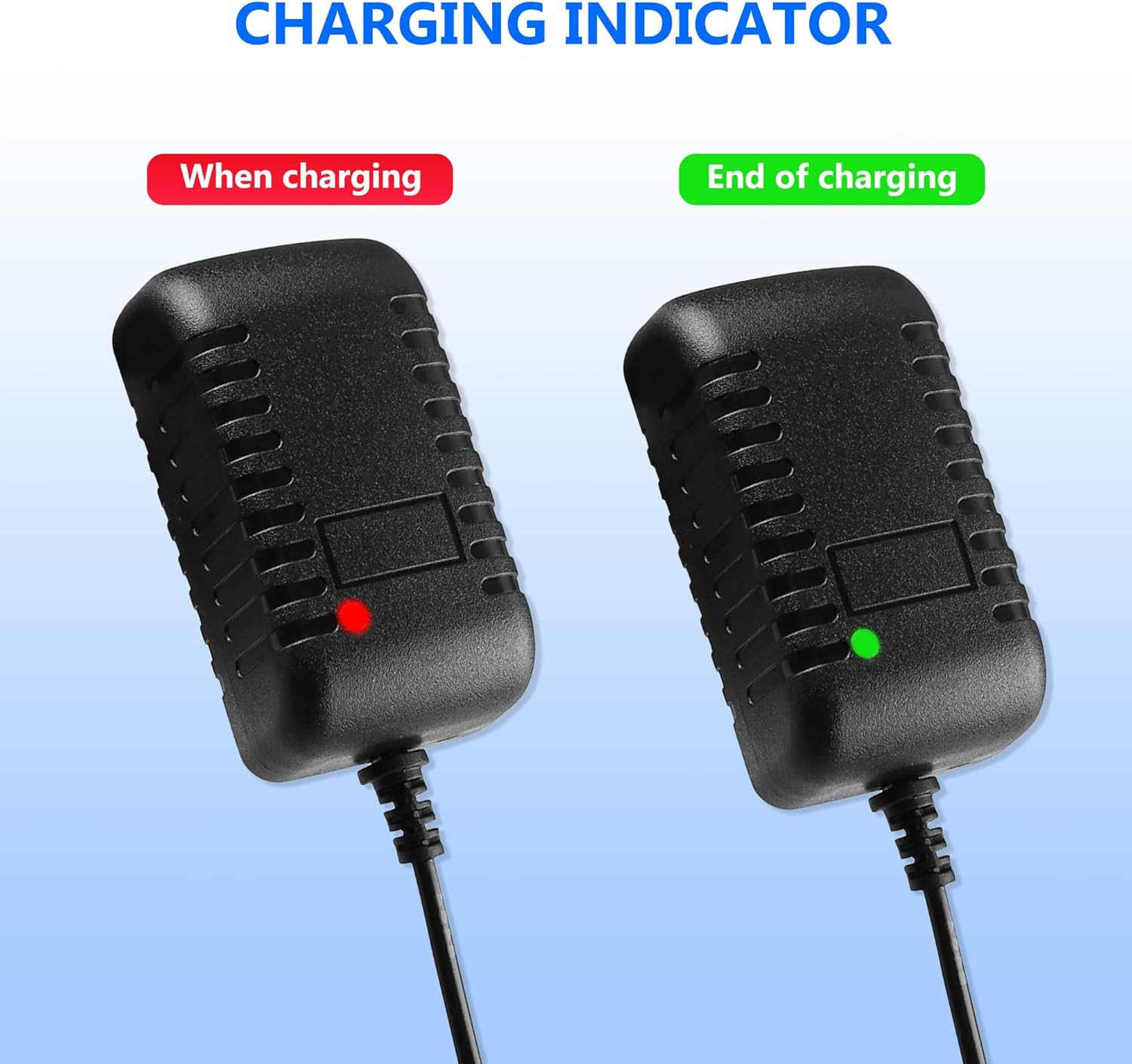 12 Volt Battery Charger for Ride on Toys, 14.4V 1000MA Battery Power Adapter for