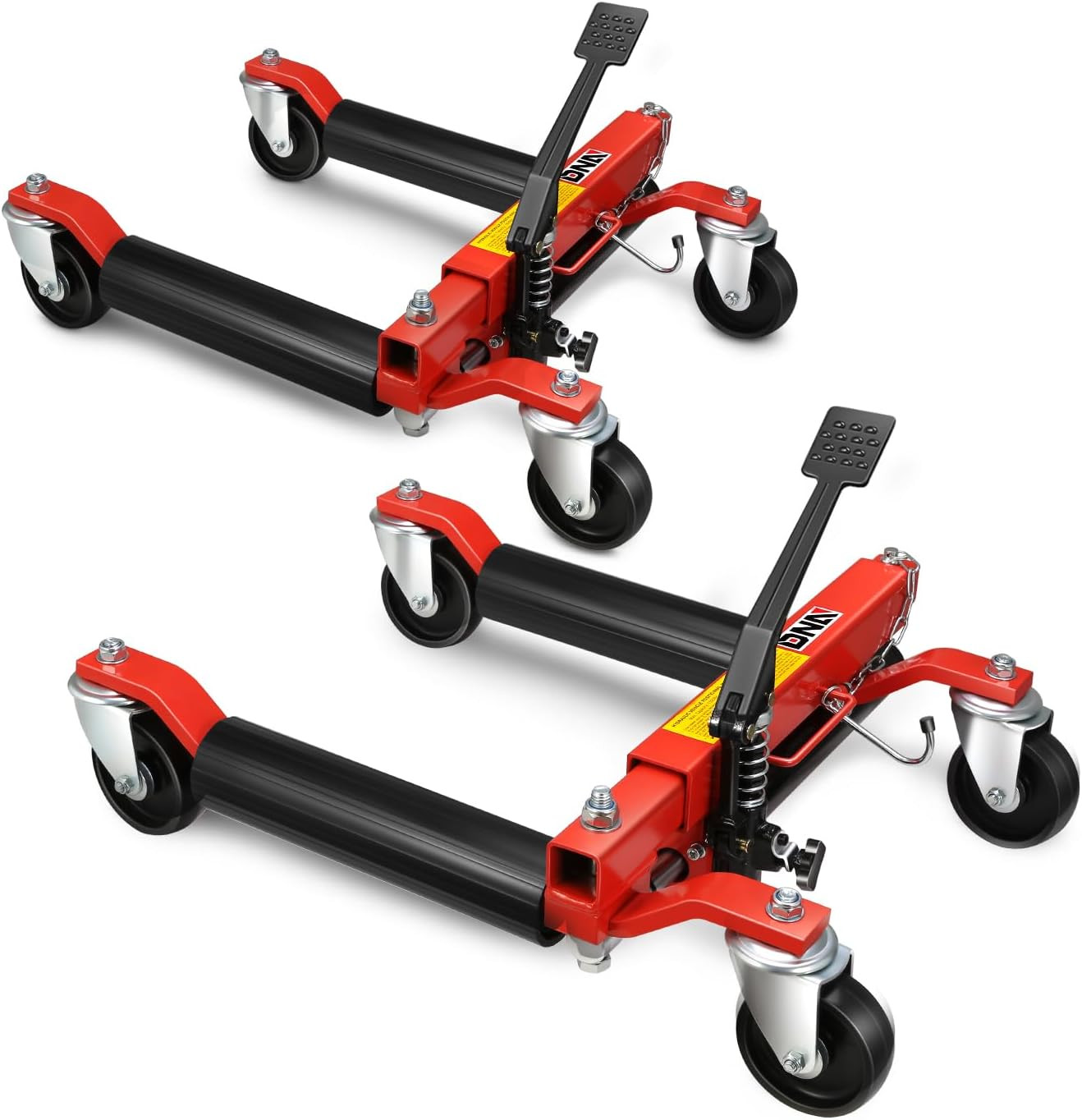 2Pcs Car Wheel Dolly Jack Set Hydraulic 1500 Lbs Car Skates, 12” Wheel Vehicle