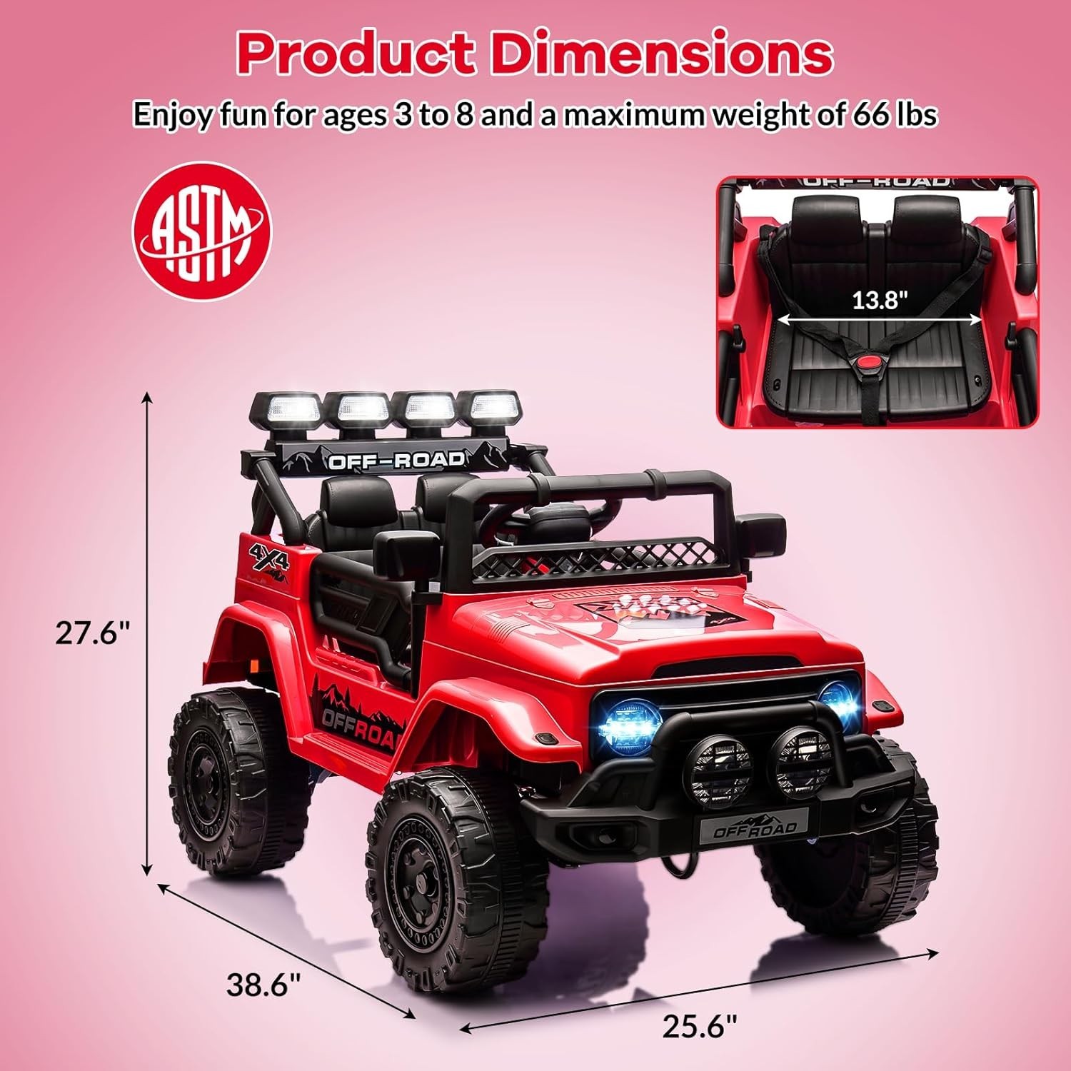 12V Kids Ride On Truck Car 2WD Battery Powered Vehicle with Remote Control
