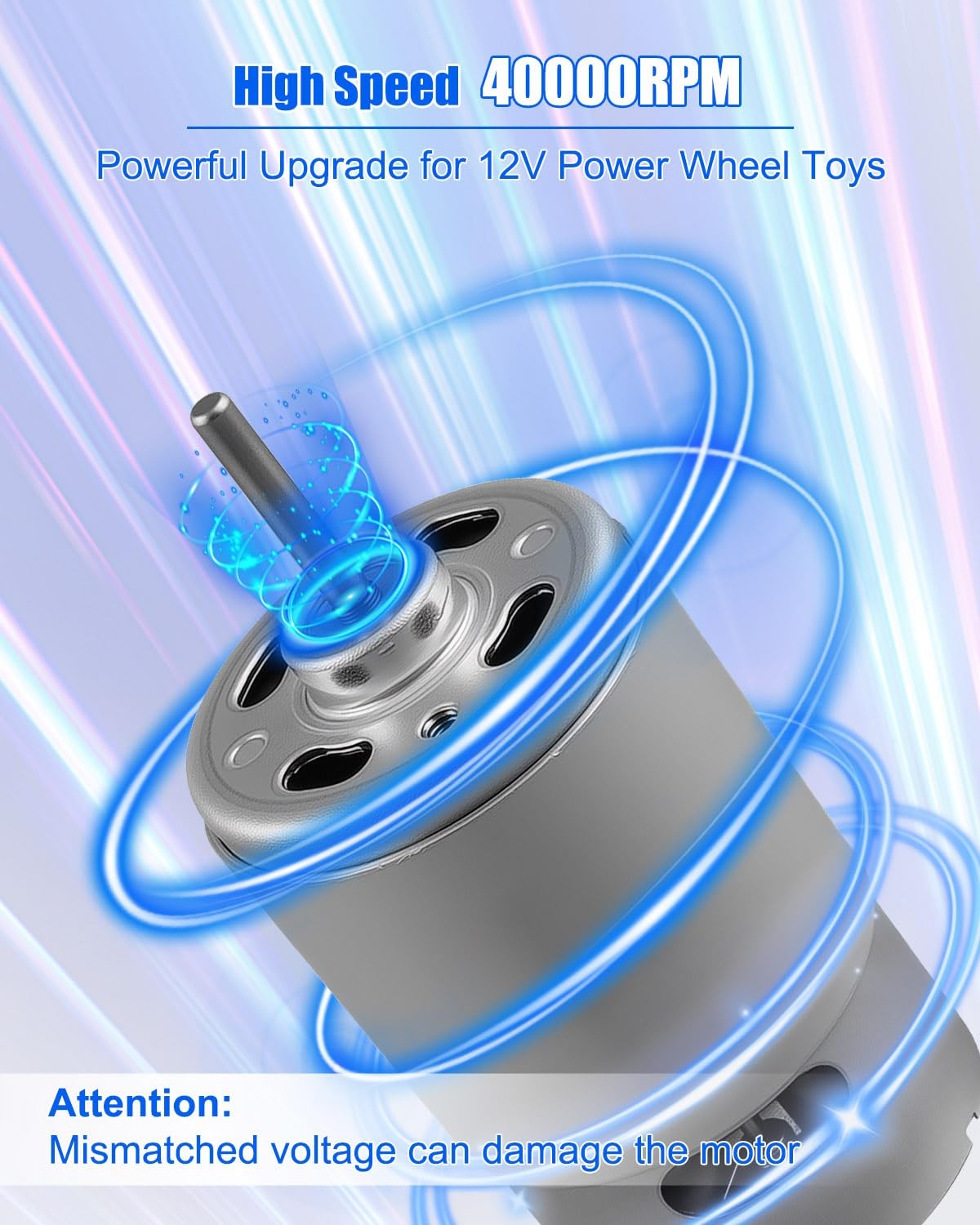 2-Pack RS550 12V Motor 40000RPM for Power Wheels Ride On Car Upgrade