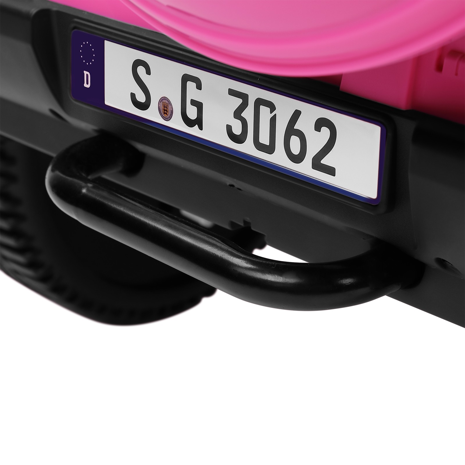 JOYLDIAS Electric 12V Kids Ride On Mercedes-Benz Car w/3 Speeds,LED,Remote,Pink