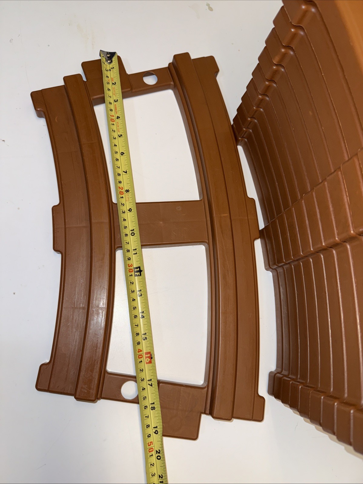 Lot of 12 Peg Perego Thomas the Tank Engine Train Ride-On Curved Brown Tracks