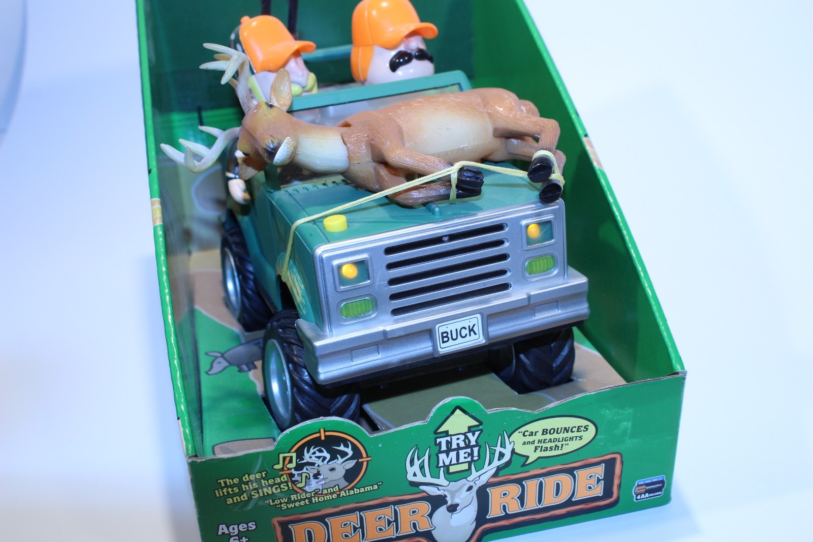 Gemmy Deer Ride Motion Activated Singing Buck Read Description New Batteries