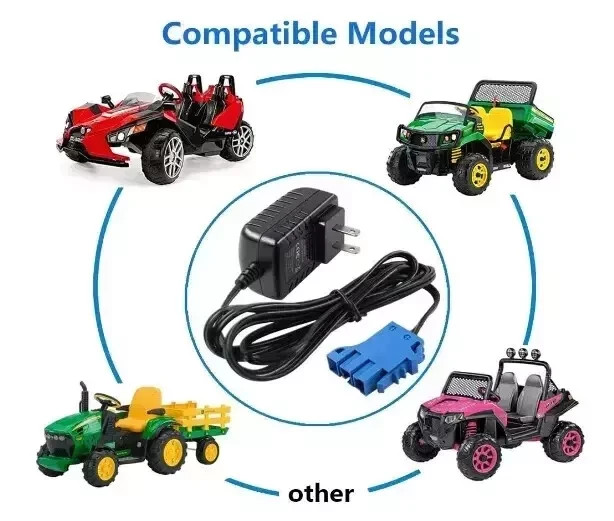12V Battery Charger for Peg Perego, Ground Force Tractor John Deere Gator XUV ..