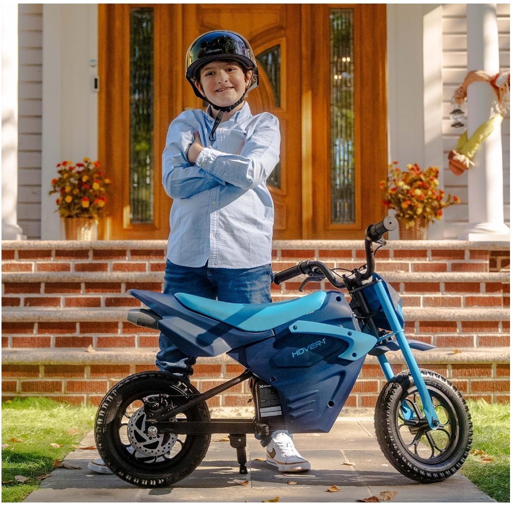 Hover-1 My First Dirt Bike for Kids 300W Motor 9MPH Max Speed, 12″-Blue