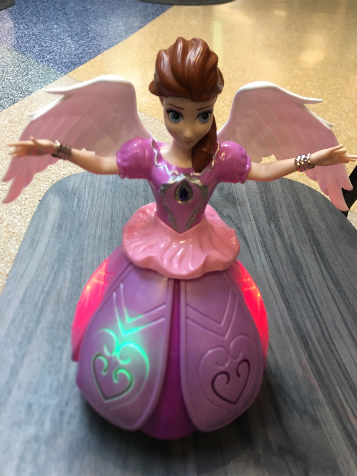 Dancing Angel Lighting Music Rotate Beautiful Doll Robot Toy Best Gift For Girls