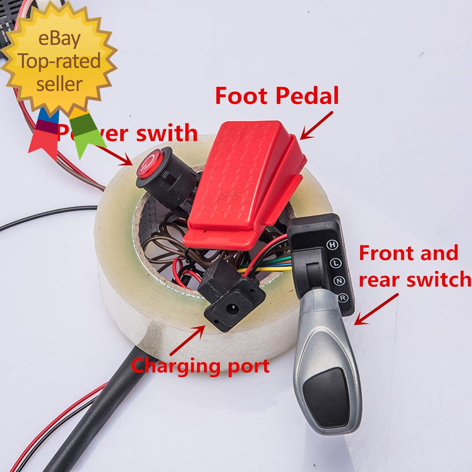 Kids Electric Cars 12V Wiring Harness Remote Control Circuit Borad Switch