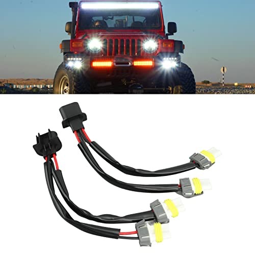 H13 9008 to 9005 9006 Adapter, 2 Way Splitter Wiring Harness for LED