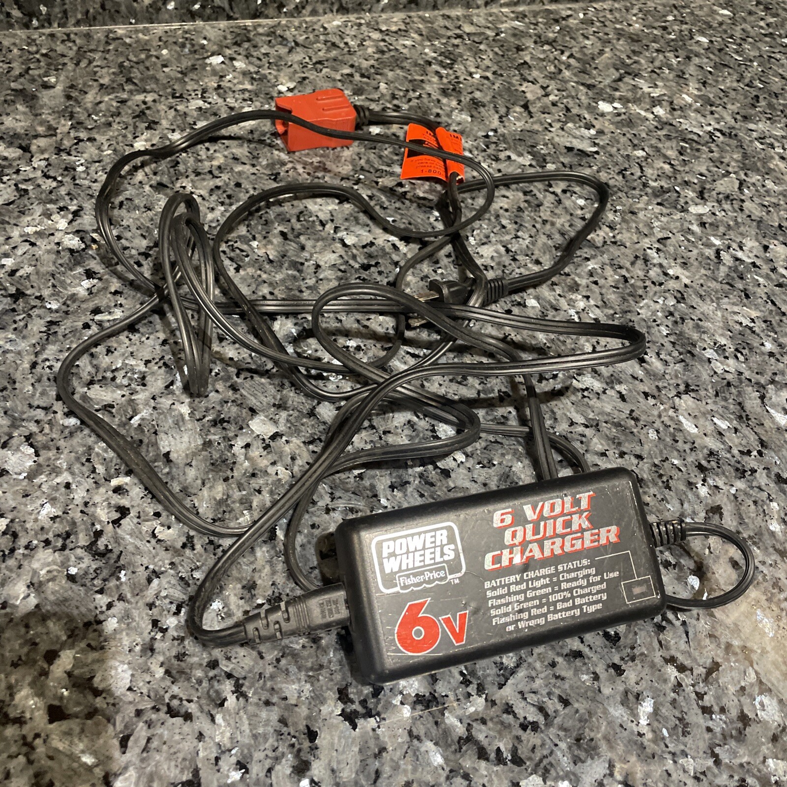 POWER WHEELS FISHER PRICE 6 VOLT QUICK BATTERY 6V 2.5A FAST CHARGER 00801-1484