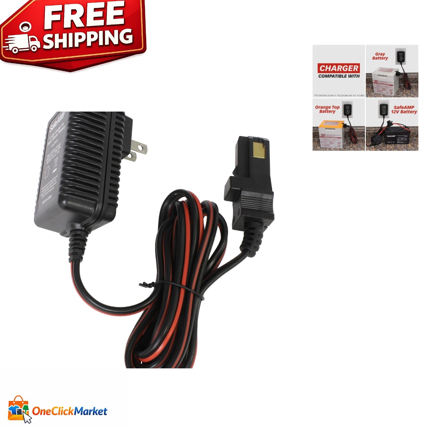 Genuine 12V Charger for Power Wheels – Compatible with Orange & Gray Batteries