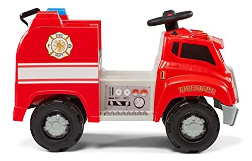 Kid Trax Real Rigs Toddler Fire Truck Interactive Ride On Toy, Kids Ages 1.5-4 Y