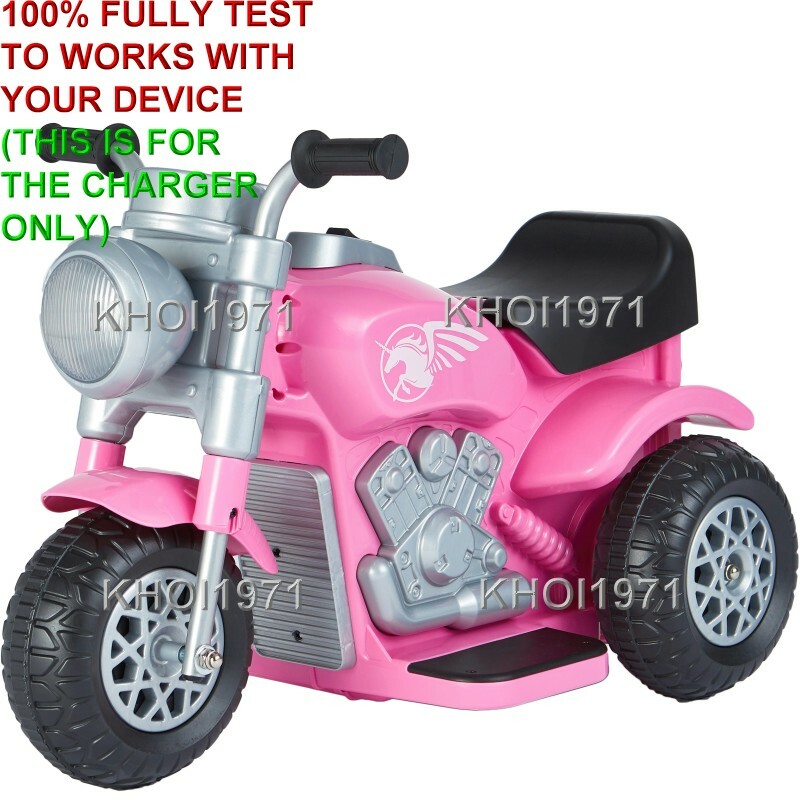 WALL Charger AC adapter 8=FOR PINK BLACK KALEE motorcycle 3-wheel ride on 6V-BAT
